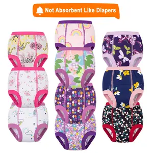 Kids' Cotton Toddler Potty Training Underwear, 10-Pack Reusable Soft Comfortable Training Pants for Boys and Girls