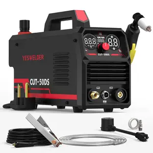 YESWELDER CUT-50DS 50Amp 110/220V Plasma Cutter, Digital Display Air Power Plasma Cutting Machine - 2T/4T and 16/25" Max Cut YESWELDER CUT-50DS 50Amp 110/220V Plasma Cutter, Digital Display Air Power Plasma Cutting Machine - 2T/4T and 16/25" Max Cut