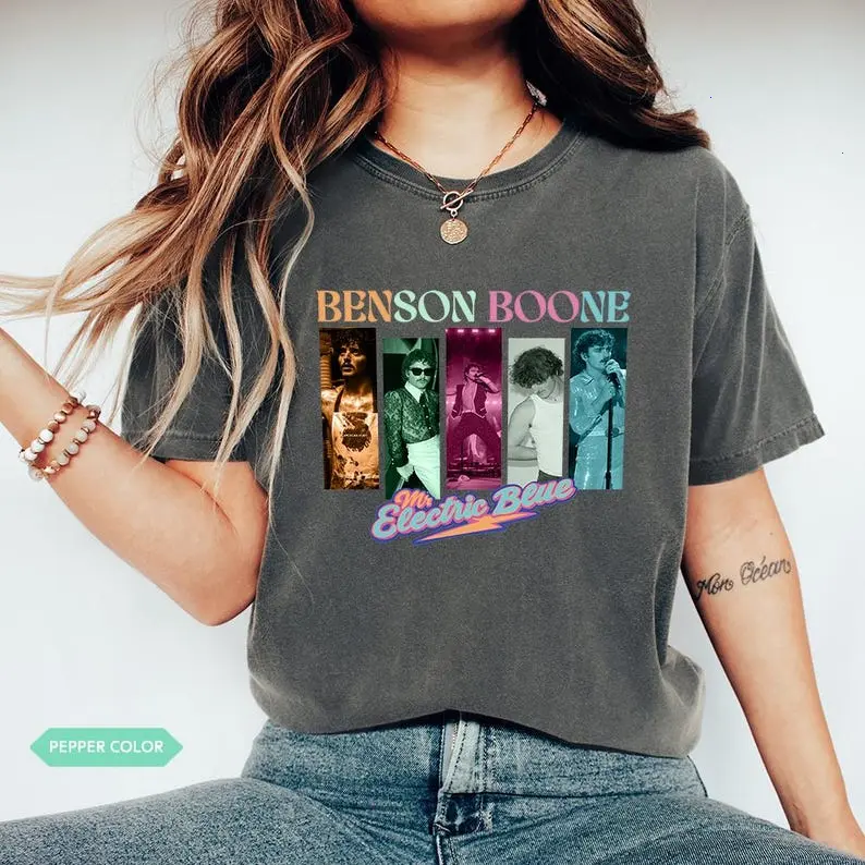 Comfort Colors® Benson Mr Electric Blue Youth Kids T- Shirt, Moonbeam Ice Cream, Benson Boone Tour 2025 Youtsh Shirt, Gift For Fan