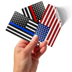 American Flag Decal Pack - Weather proof Gloss stickers for Cars and Trucks - Combo pack of 10 stickers