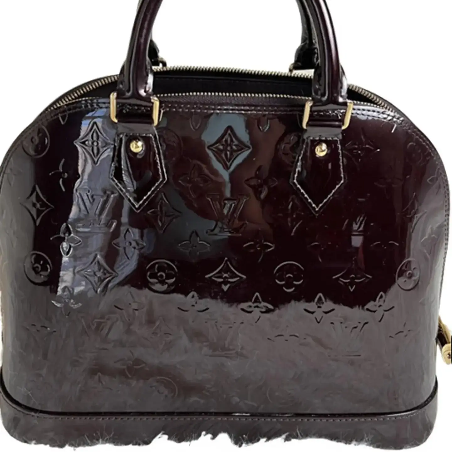 Pre-owned Louis Vuitton Leather Canvass tote bags Vernis Patent Leather Alma PM