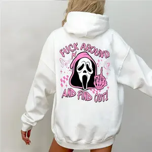[Tiktok Shipping] Scream Skeleton Spooky Fck Around And Find Out Sweatshirt, Halloween Ghost Face Hoodie, Fall Tee, Coffee Lover Fall Tee, Halloween Casual Sweatshirt Hooded Outfiter Gift For Best Friend HusBand Wife