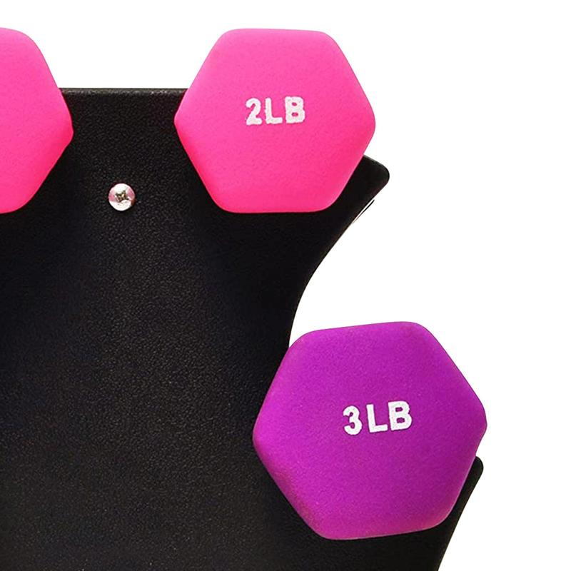 BalanceFrom Neoprene Dumbbell Set with Rack, Nonslip Coated Weights for Women and Men, Strength Training, Multiple Sizes and Colors