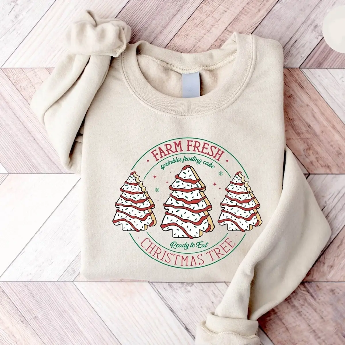 Farm Fresh Christmas Tree Cakes Sweatshirt, Christmas Cake Sweatshirt, Christmas Tree Farm Sweater, Funny Christmas Sweatshirt, Christmas Tree Cake Tee