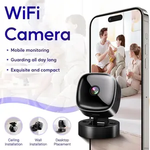 Smart security WiFi camera, 1080P wireless high-definition outdoor home surveillance camera, supports 360° panoramic rotation, intelligent human body detection, full-color night vision, and APP remote viewing, suitable for living room monitoring.