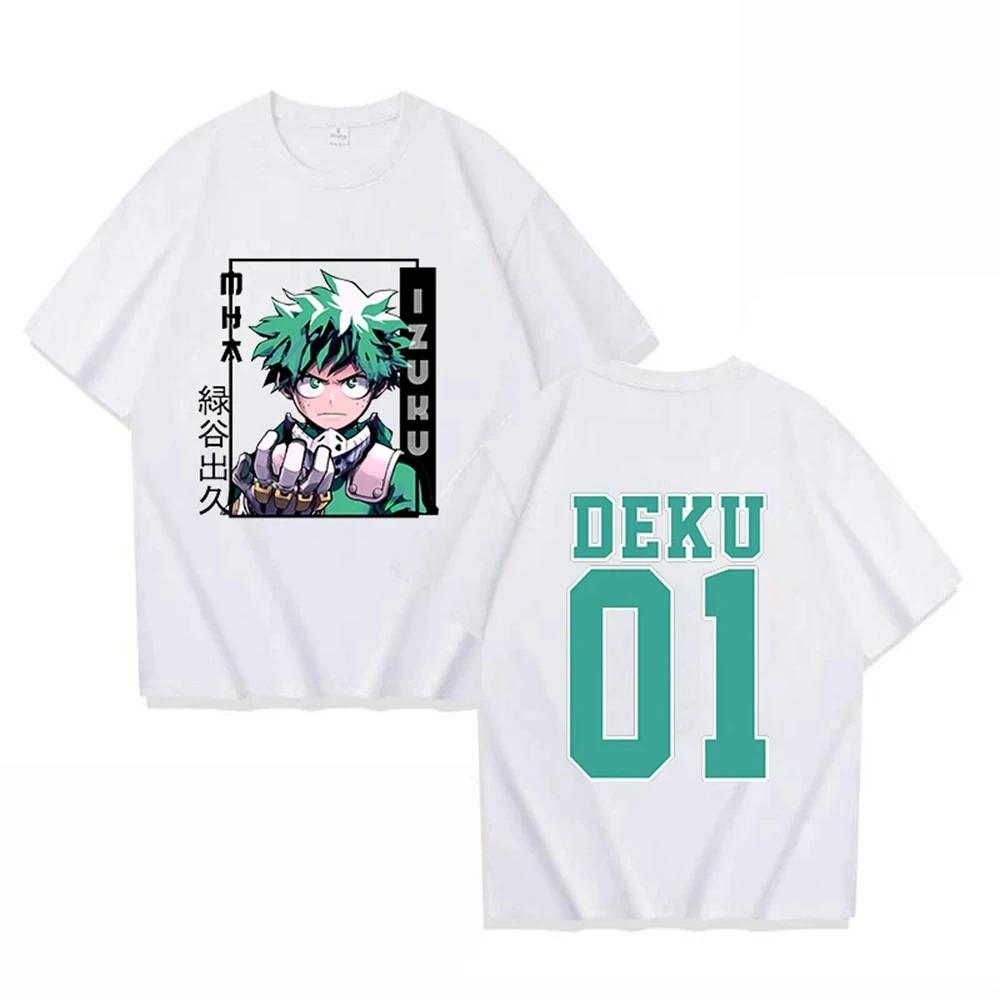 My Hero Academia Deku Izuku Midoriya T-Shirt Men Oversized Anime Graphic Tee Women Casual Cotton Short Sleeve Streetwear Harajuku