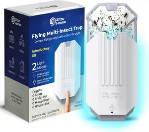 Plug-In Fly Trap with Touch Sensor + Night Light Mode — Catches Gnats, Fruit Flies, Mosquitoes