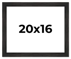 12x36 Wide Barnwood Picture Frame with UV-Resistant Acrylic & Acid Free Backing, Available in 6 Paint Finishes - Grey, Brown, White, and Black