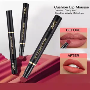 Velvet Matte Lipstick, Long Lasting Waterproof Lipstick, Smudge-Proof & Non-Stick, 24-Hour Wear, Velvet Lip Gloss with Sponge Applicator, Suitable for All Skin Tones, Perfect Gift for Makeup Lovers & Beginners.