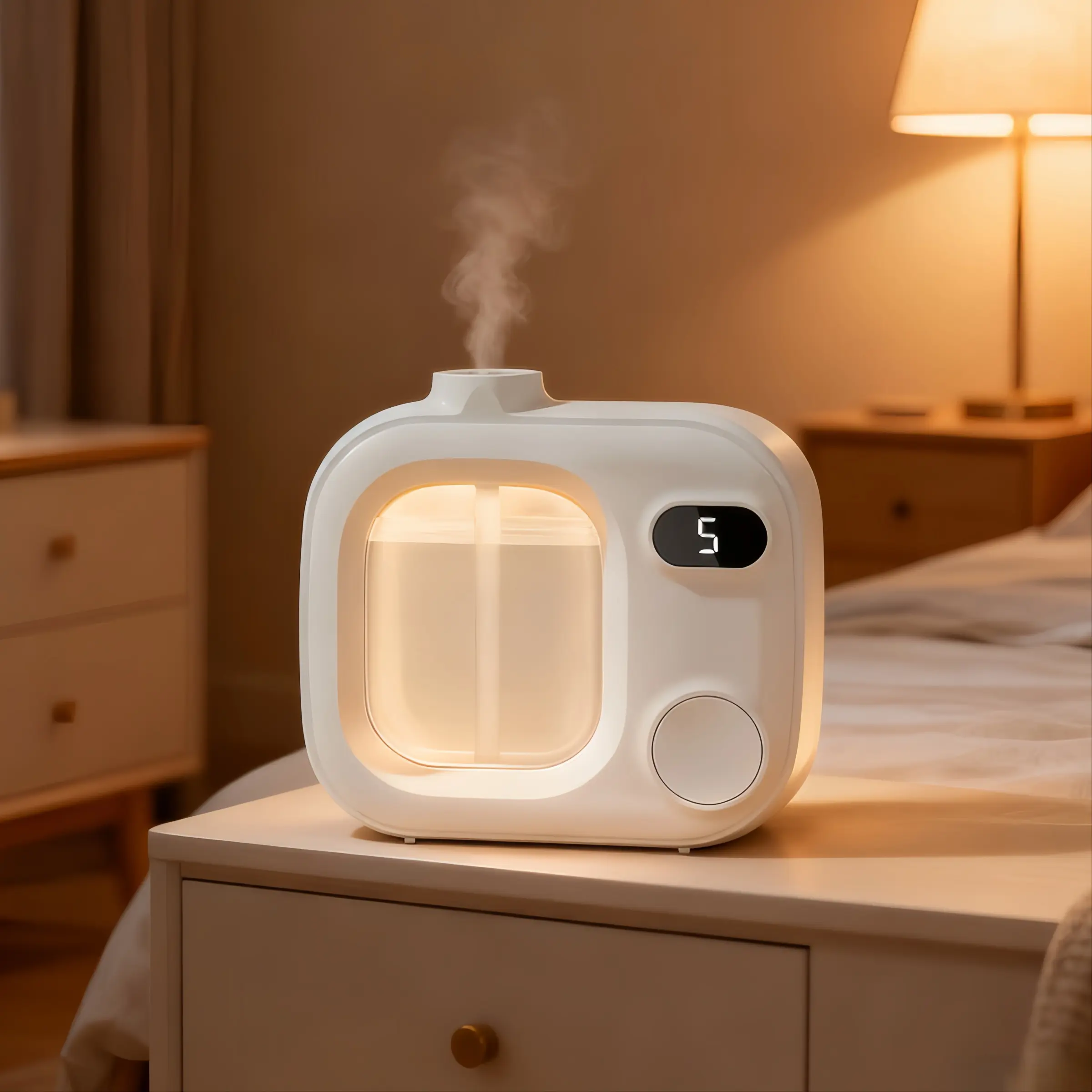 Home Bedroom Humidifier Automatic Spray, Desktop Office Decor, Five-Speed Mist Sprayer, Mini Portable Car Spray Night Light, Home Travel Humidifier, Travel Humidifier For Hotel Room