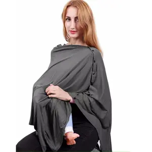 Maternity Nursing Cover Shawl for Outings, Anti-Peek Nursing Scarf, Nursing Cover with Breast Pads, Lightweight, Gift