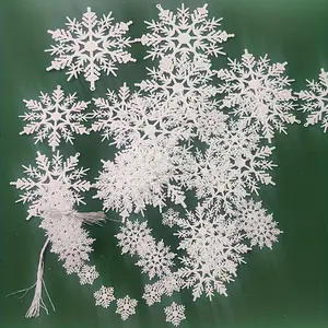 36pcs Christmas Snowflake Set Pendants, Festive Holiday Ornaments, Perfect for Home & Party Decor, Unique Gift Idea