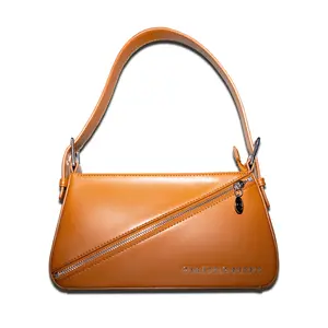 Cemetric Derell "Eleven" Shoulder Bag in Cognac Leather