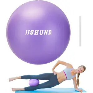 9 Inch Small Mini Soft Exercise Workout Yoga Pilates Ball with Exercise Guide for Home Gym Core Training Balance Stability