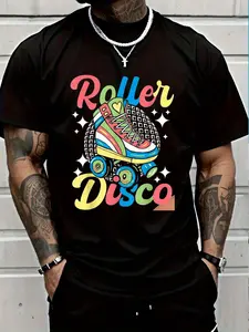100% Cotton Roller Disco - Speed Roller Skating 70s 80s Skaters Skates T-Shirt Women's Men's Graphic Tee Crew Neck summer vacation Tops