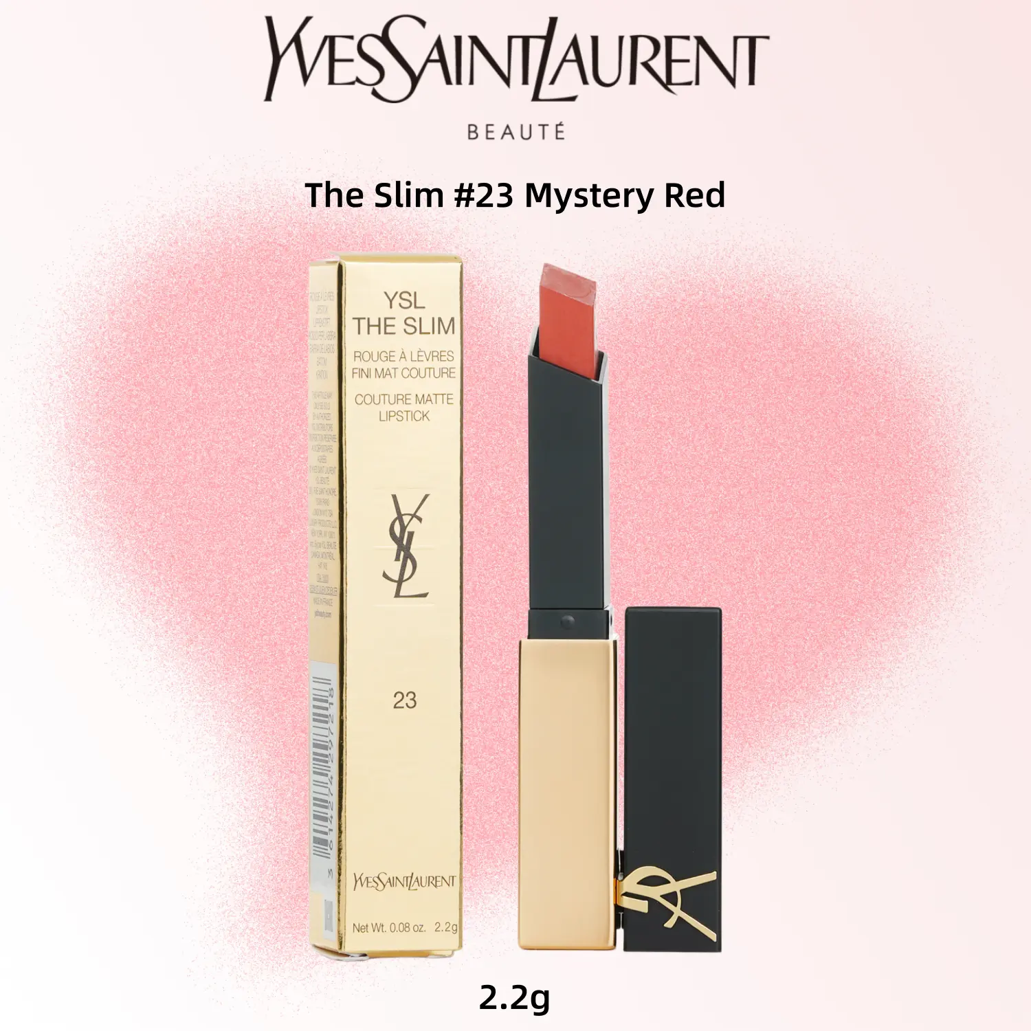Yves Saint Laurent The Slim #23 Mystery Red Matte Lipstick 2.2g - Luxurious Matte Finish