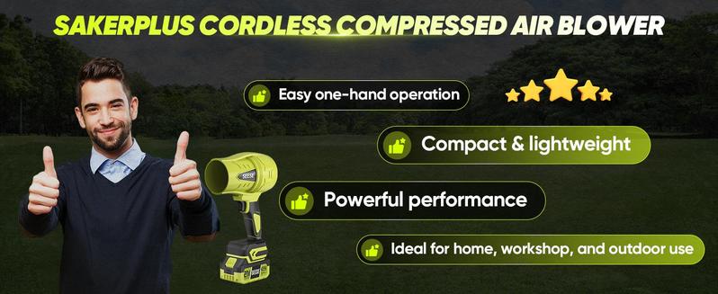 【TikTokShopHolidayHaul】SEESE Cordless Leaf Blower Violent TurboFan,BrushlessPureCopper Motor With Battery,CordlessTurbo Super Power AirDuster, Handheld PowerfulDryer for Car,Car Drying afterWash,SnowRemoval Gift for Thanksgiving,Christmas,New Year