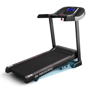 20" Folding Treadmill 300lbs with 15 Level Auto Incline, 3.5HP, 12MPH, Portable Foldable Treadmill with Bluetooth/Zwift App Compatible