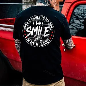 I'll Smile When It Comes To My Child Print Men's T-shirt