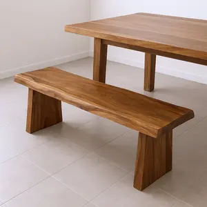 HomeRoots 565287 18 x 68 x 18 in. Brown Solid Wood Live Edge Dining Bench