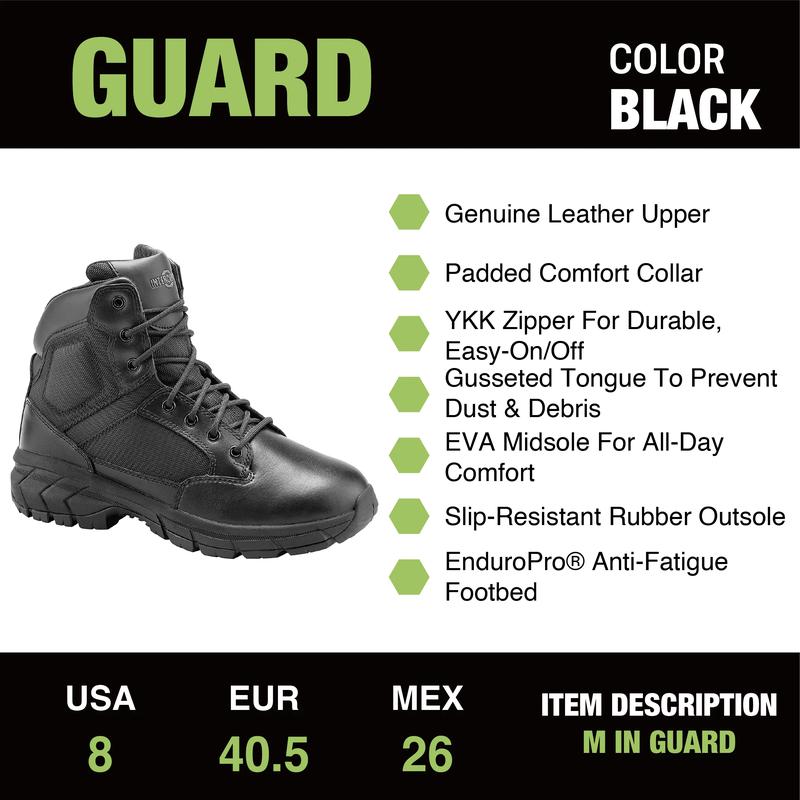 Interceptor Men'S Guard Zippered 6" Soft Toe Tactical Boots ADVANCED MANUFACTURING GROUP LIMITED