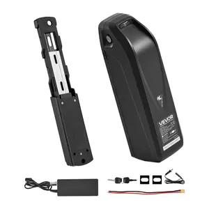 VEVOR Ebike Battery, 52V 20Ah Electric Bike Lithium Battery Pack with BMS, 3A Charger and Lock for 1500W E-Bike Motor, Detachable Electric Bicycle Replacement Kit with Indicator & Discharge Socket