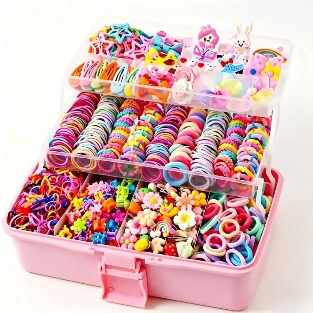 718pcs Dopamine Hair Accessories Set for Girls & Women | Cute Princess Bowknot Clips, Flower Barrettes & High Elastic Non-Damaging Hair Ties | Durable Mini Hair Bands, Perfect for Daily Wear, All Seasons & Ideal Gift Choice for Daughters.