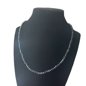 Dark Blue/Grey Beaded Necklace