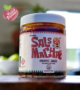 Artisan Salsa Macha Chili Oil – Smoky Chipotle Flavor Mexican Chili Sauce with Nuts & Seeds, Keto, Natural, Vegan, No GMO, GF, No MSG - Good on Anything Chili Topping! (PINEAPPLE+MANGO)