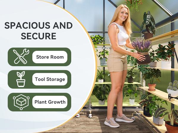 Aoxun 4x6 FT Outdoor Greenhouse,Sturdy Aluminum Frame, Polycarbonate Panels, Roof Vent, Ground Nails, Lockable Door,Quick Setup for Garden and Backyard, Black Aoxun 4x6 FT Outdoor Greenhouse,Sturdy Aluminum Frame, Polycarbonate Panels, Roof Vent, Ground Nails, Lockable Door,Quick Setup for Garden and Backyard, Black