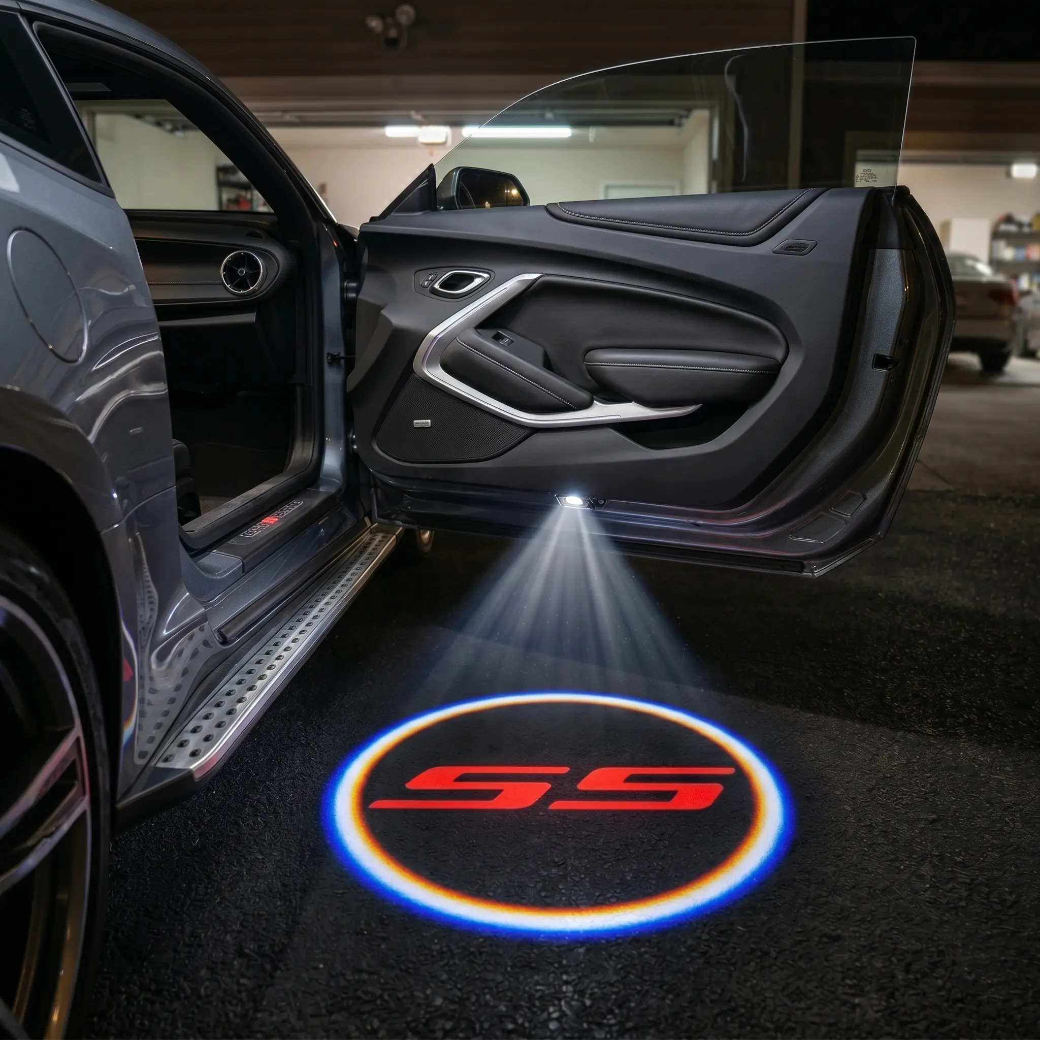 2PCS Never-Fade LED Car Door Logo Lights, Camaro Automotive Decorative Courtesy Welcome Lamps, Led Car Lights Led Car Sign