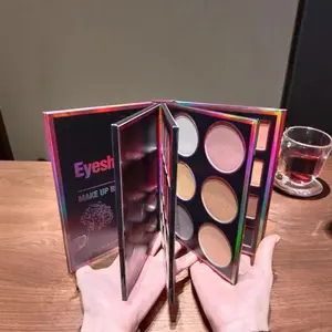 55-Color Foldable Makeup Book Palette - All-in-One Kit with Eyeshadow, Highlighter, Blush & Contour, Travel-Friendly Gift for Beauty Lovers