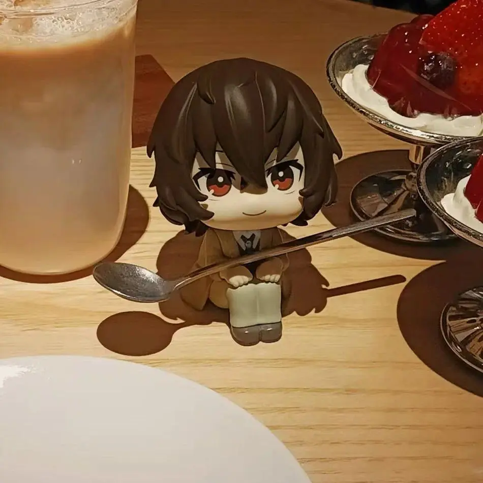 10cm Bungou Stray Dogs Anime Figure Look Up Nakajima Atsushi Action Figure Q Version Dazai Osamu Figurine PVC Collection Toys