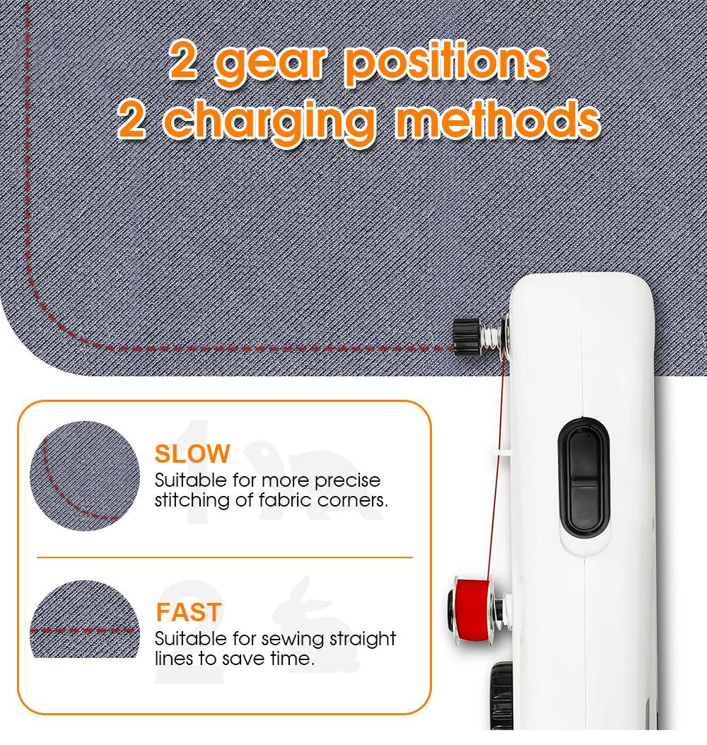 Handheld Electric Sewing Machine, Portable Quick Stitch Hand Sew Tool, Mini Sewing Machine for Emergency Clothing Repair, Travel Home Sew Accessories
