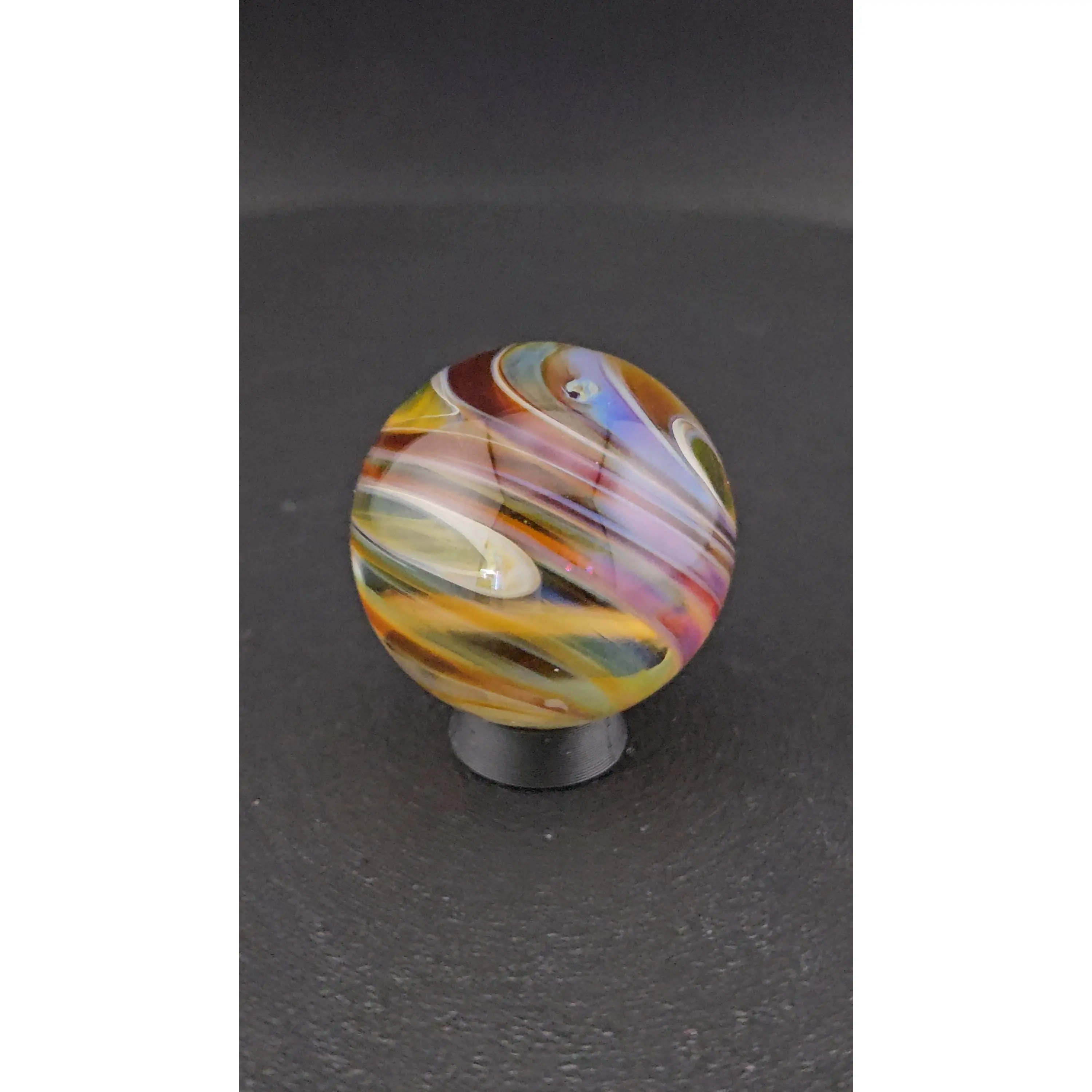 Handmade Glass Art Marble, Contemporary Swirl Design F7 (1.0")