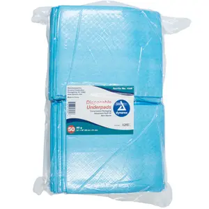Dynarex Disposable Underpads 17x24 | Absorbent Fluff Core, Waterproof Backing | Latex-Free | 100 Count