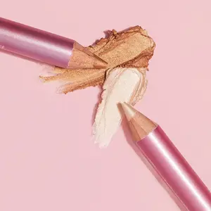 Chella Shimmer Highlighter Pencil - Creamy, Smooth, Brightening Formula with Vitamin E & Jojoba Seed Oil for Radiant Glow, Golden Eyeshadow Compact Compatibility, Light-Dark Shimmer Options, Vegan Cruelty-Free Makeup Tool
