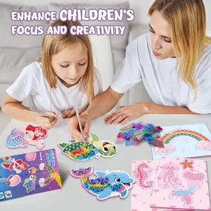 DIY Sticker Craft Kit, Animal Art Creative Toy Set, Kids' Handmade Puzzle Gift, Perfect Birthday Present for Girls and Enthusiasts