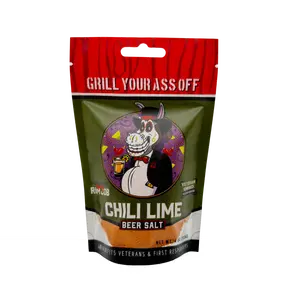 Grill Your Ass Off Chili Lime Beer Salt - Spicy Rimming Salt for Mexican Lagers & Micheladas - 4oz Zesty Citrus Kick