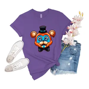 T-Shirt Unisex Fnaf Security Breach Glamrock Freddy Glamrock Freddy Friend Family Girl Novelty Tee Sleeve Big Gift For Men