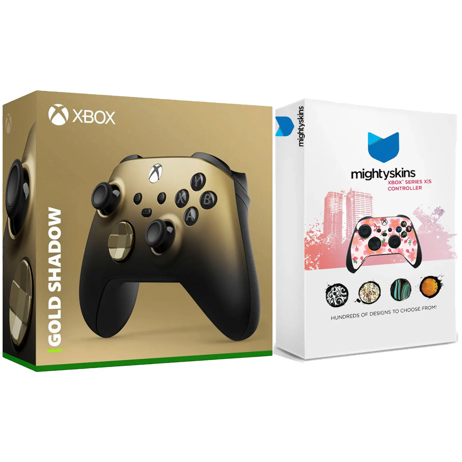 Xbox Wireless Controller for Series X, Series S, Windows with MightySkins Custom Skin Code - Gold Shadow