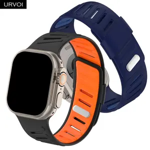 URVOI Silicone Strap Compatible Apple Watch Ultra 3/2/1/series 10-Se, Soft Comfortable Colorful Design, Durable Replacement Breathable Band Watch Straps Smartwatch Accessory Smart Watch Accessories