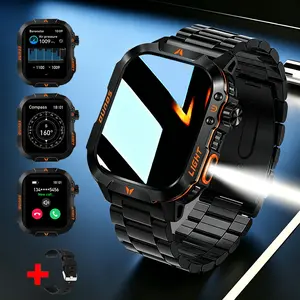 Newest Style Smart Watch With LED Lights Wireless Calling, Message Reminders,Sports Mode, Voice Assistant, Weather,Stopwatch, Timer And Other Functions, Smartwatch For Men, Compatible With Android And iPhone Phone