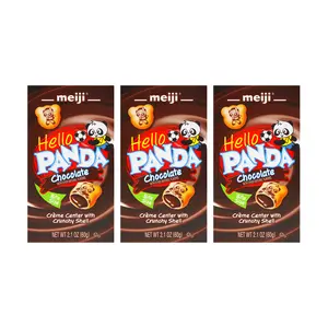 MEIJI Panda Sandwich Cookies Chocolate Flavor 62g Pack of 3 - Delicious Japanese Snack