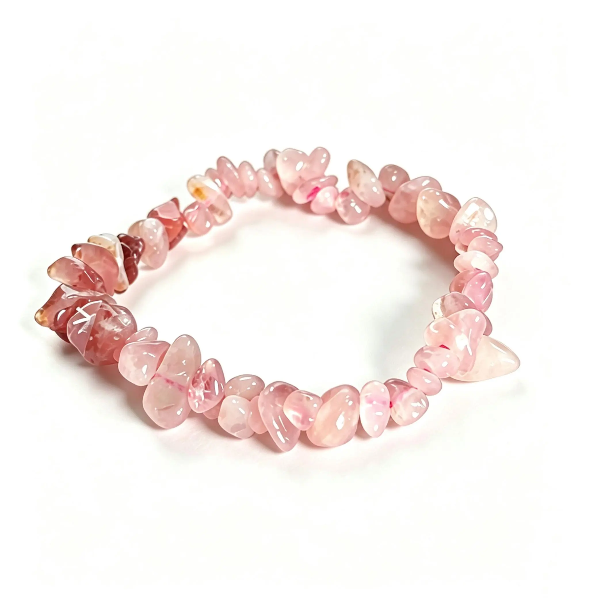 Natural Amethyst and Rose Quartz Bracelet, Boho Style Crystal Chip Jewelry for Women, Casual Stackable Stretch Band for Energy Healing, Energy Healing Bracelet, Natural Stone Bracelets & Bangles