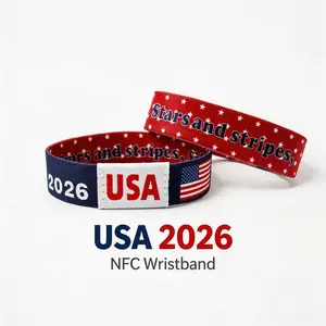 2-Pack NFC Soccer Fan Wristband Set – USA Combo