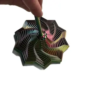 3D Printed Expanded Sensory Fidget Star with Handle Classic Stress Relief Whirling Spiral for Calming and Engaging Hypnotizing Visual Fidget Toy