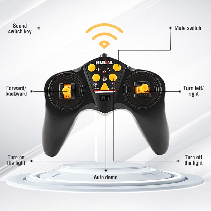 Remote Control Semi Truck & Excavator Set, 2.4Ghz Remote Control Toys, Semi-Trailer Engineering Tractor With Sound and Lights, Construction Vehicles for Boys