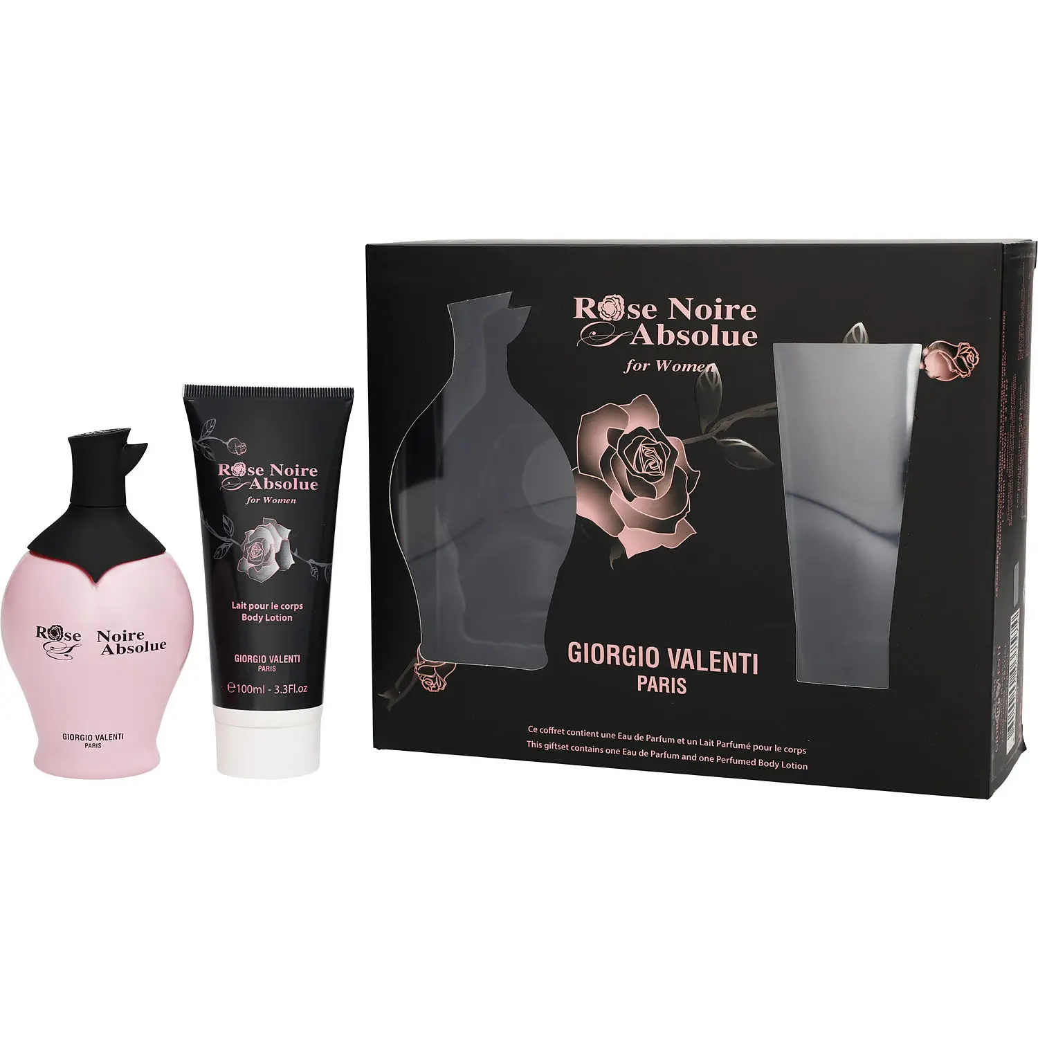 Rose Noire Absolue Set-Eau De Parfum Spray 3.3 Oz & Body Lotion 3.3 Oz For Women