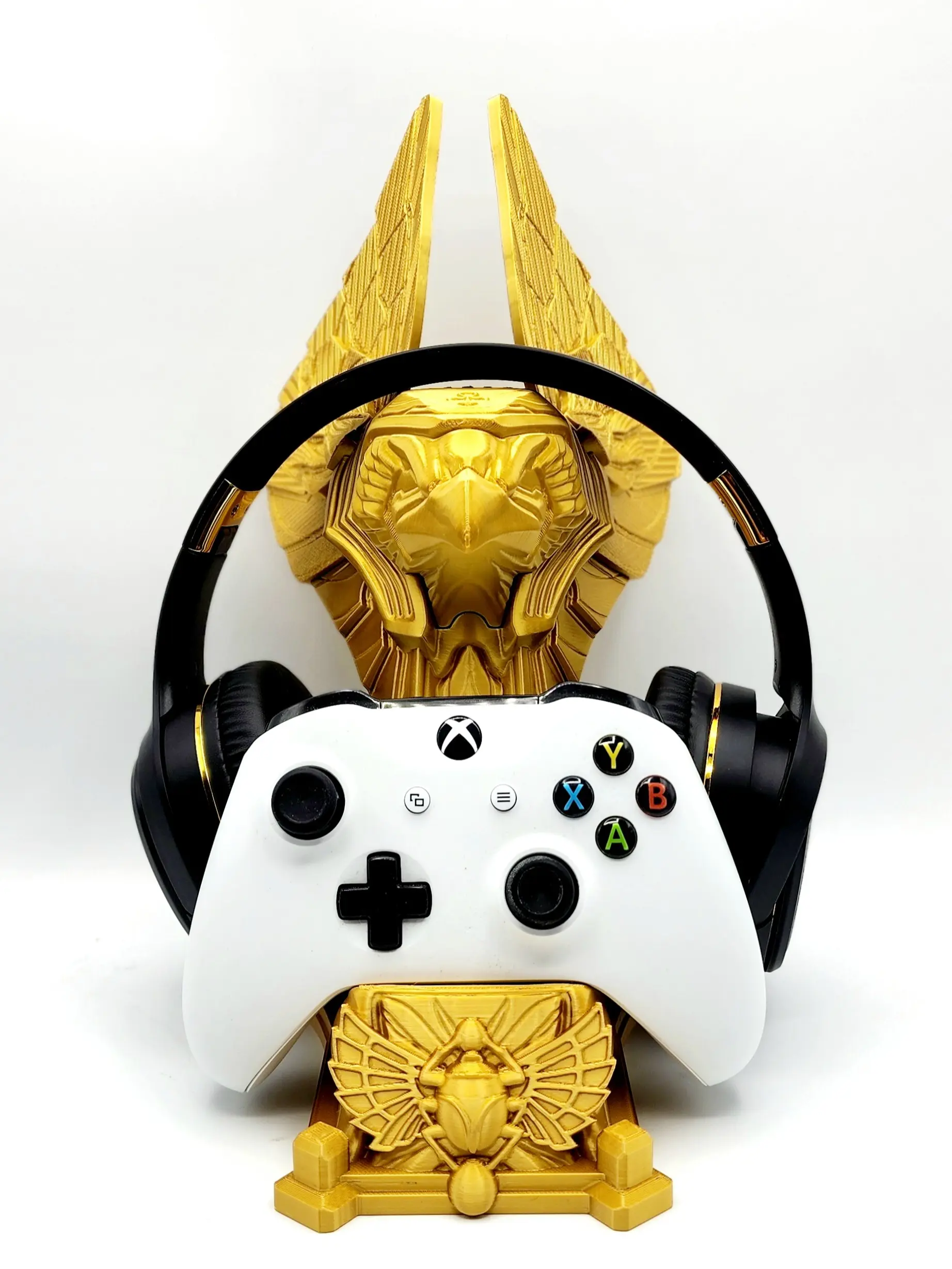 Horus Gaming Stand – Ancient Egyptian Controller & Headset Holder | 3D Printed